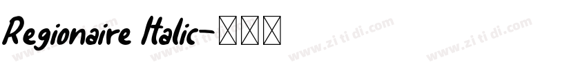 Regionaire Italic字体转换
